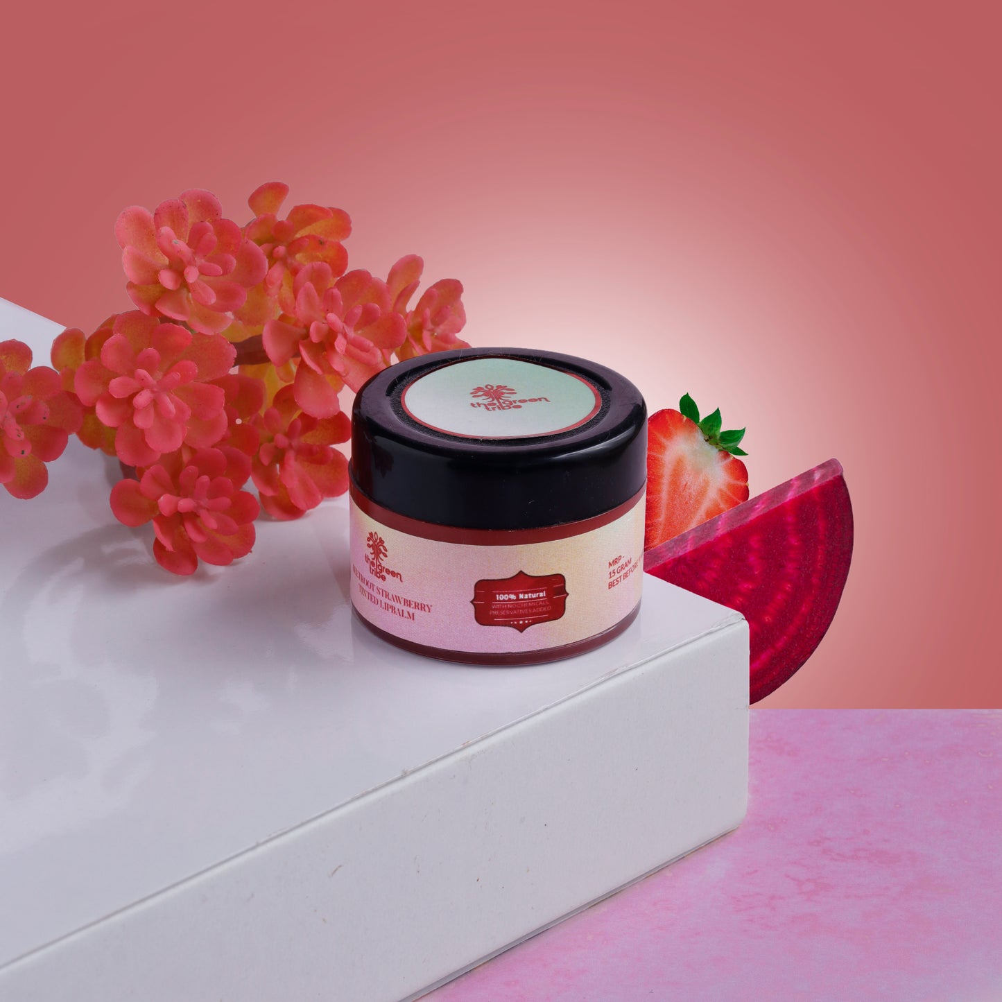 Beetroot-Strawberry Tinted Lip Balm